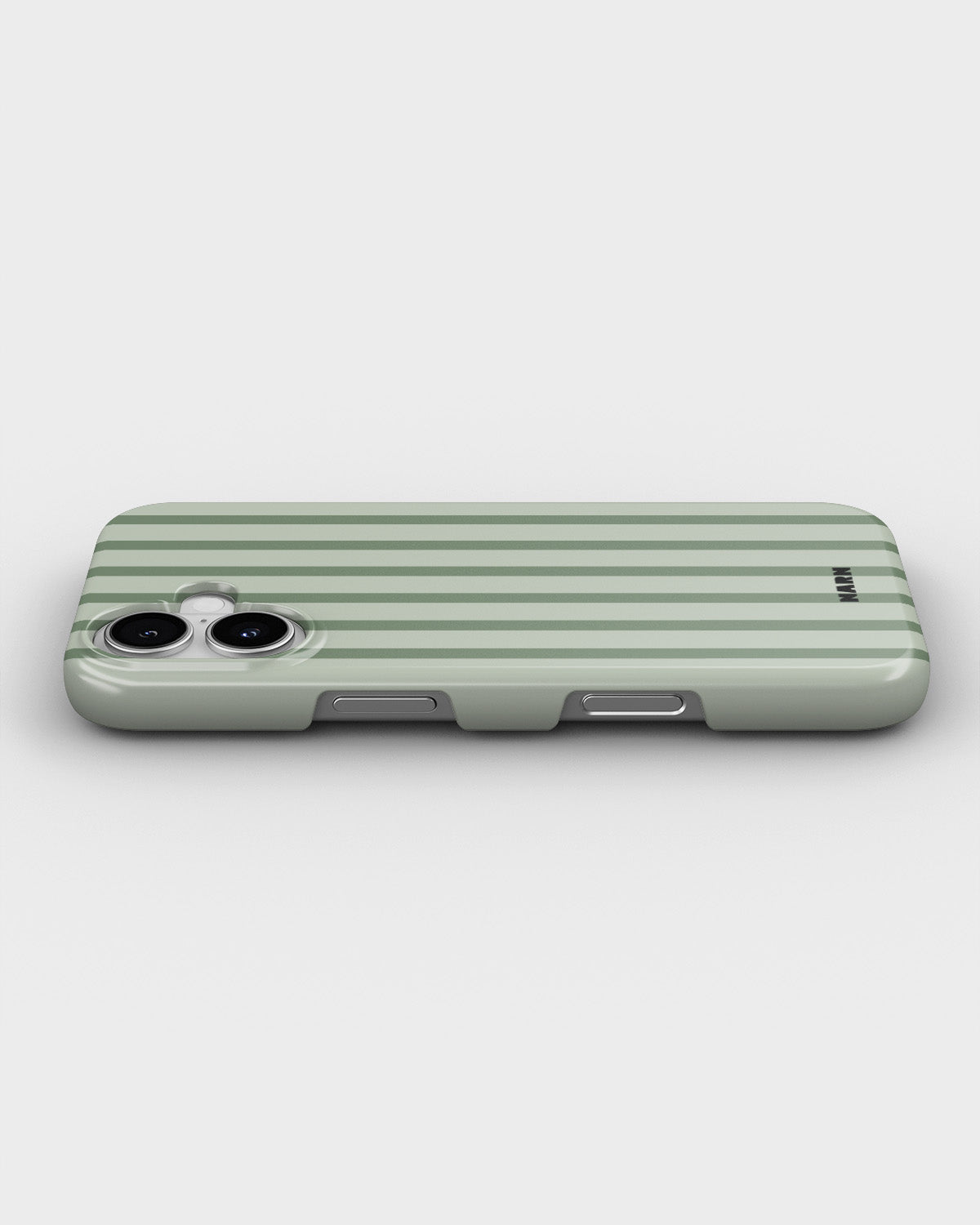 iPhone 16 Plus Slim Case - Sage Stripes - View 3