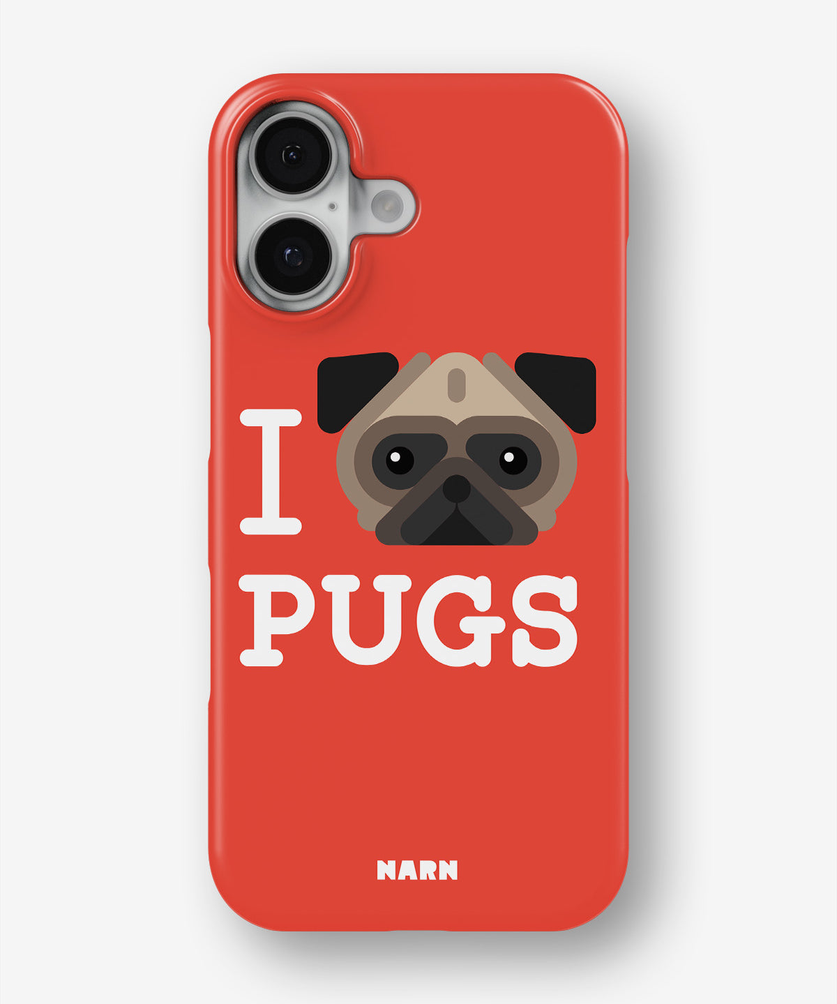 iPhone 17 Slim Case - I Love Pugs - View 1