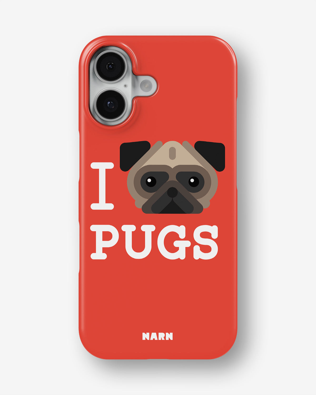 iPhone 17 Slim Case - I Love Pugs - View 1