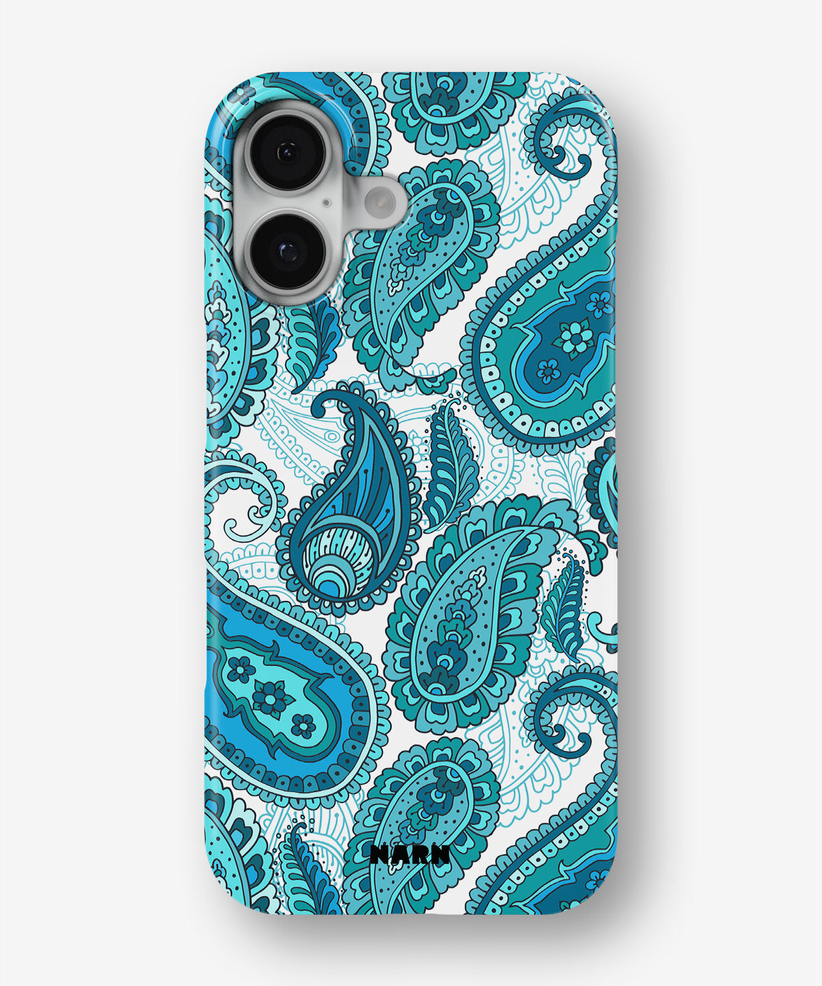 iPhone 17 Slim Case - Turquoise Paisley - View 1