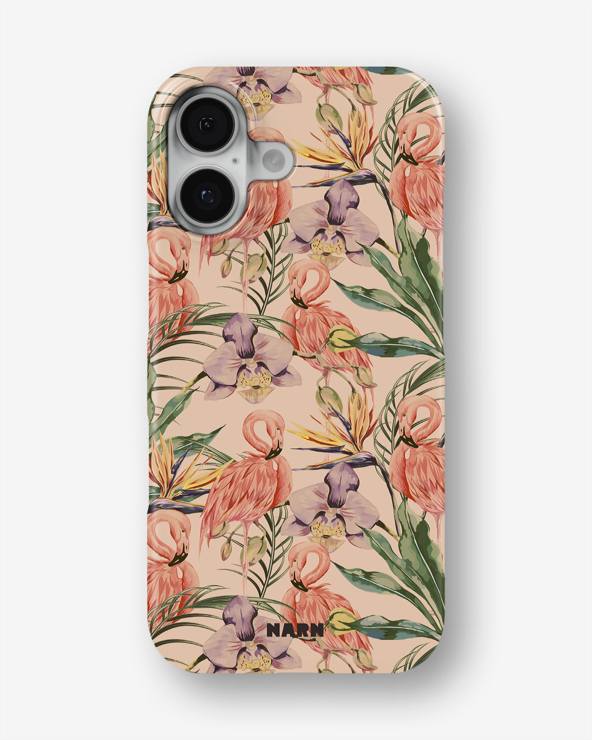 iPhone 17 Slim Case - Flamingos & Flowers - View 1