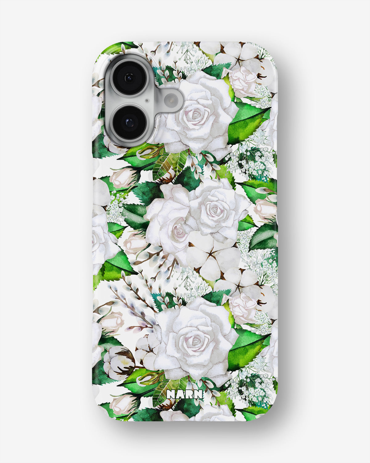 iPhone 17 Slim Case - White Bloom - View 1