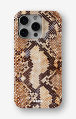 iPhone 16 Pro Slim Case - Brown Snakeskin - View 1