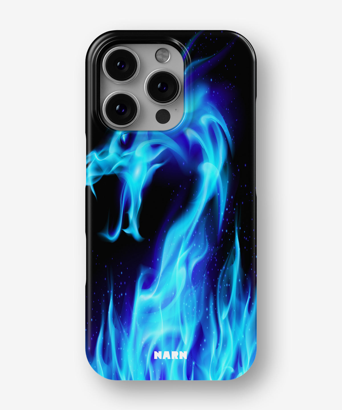 iPhone 16 Pro Slim Case - Blue Flames Dragon - View 1