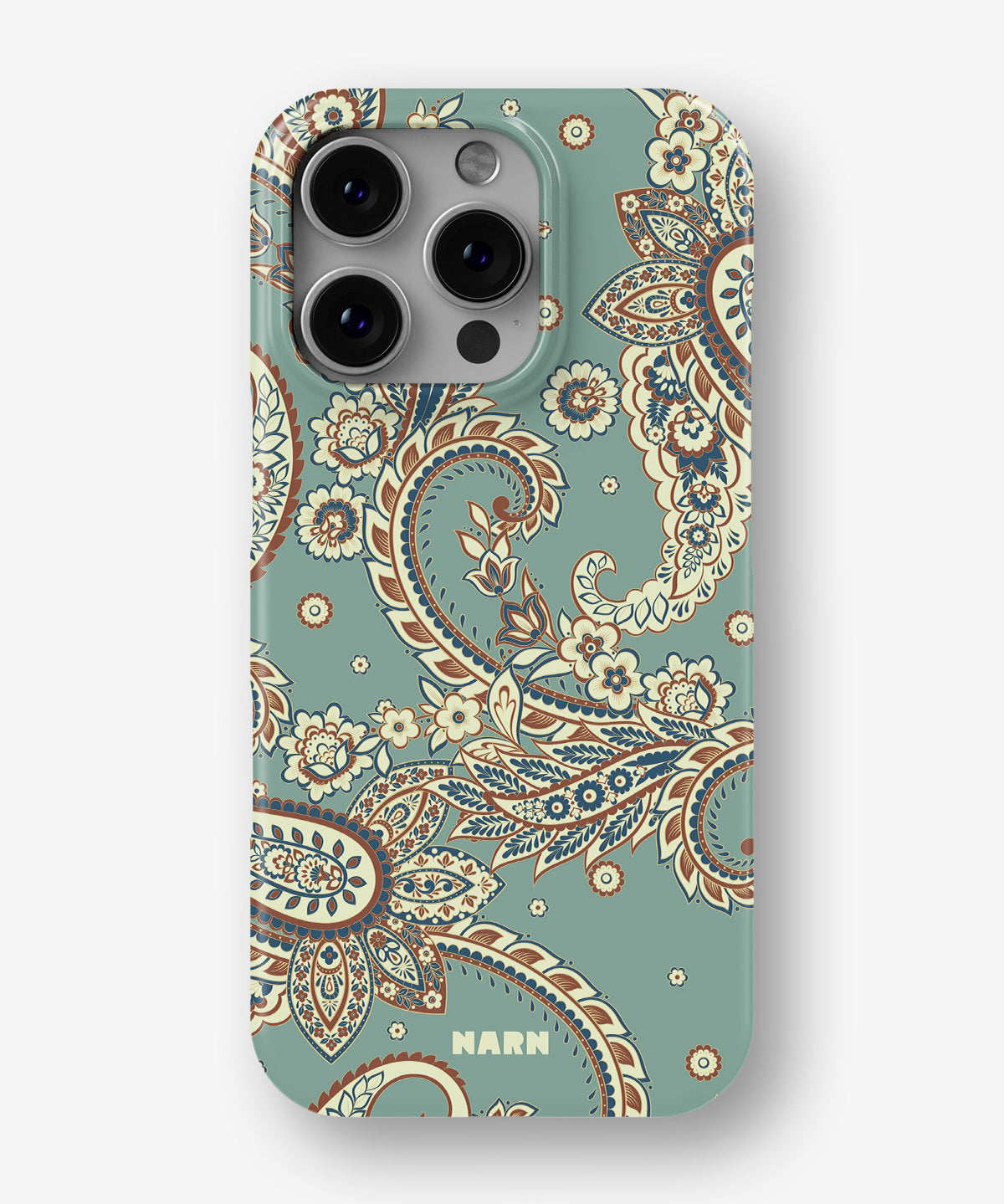 iPhone 16 Pro Slim Case - Paisley Green - View 1