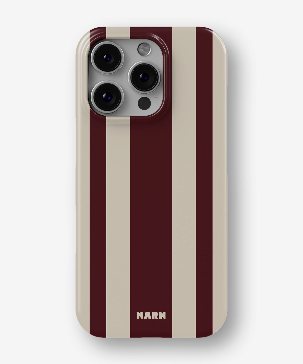 iPhone 16 Pro Slim Case - Bordeaux Stripe - View 1