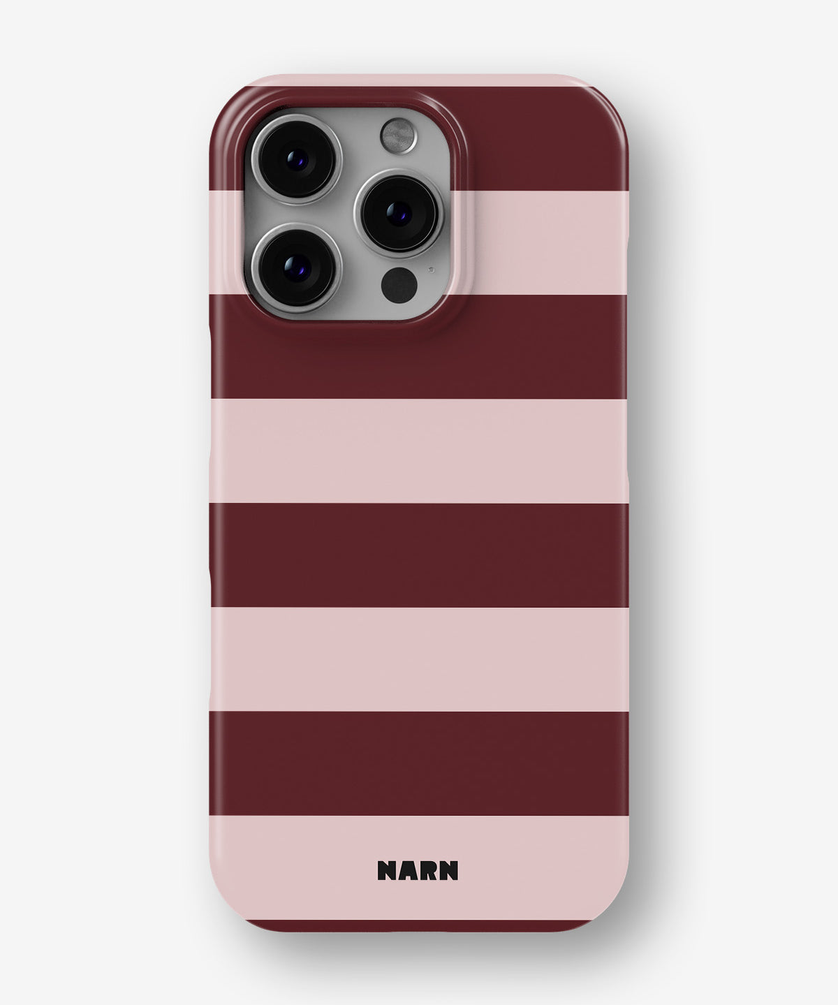 iPhone 16 Pro Slim Case - Cranberry Stripe - View 1