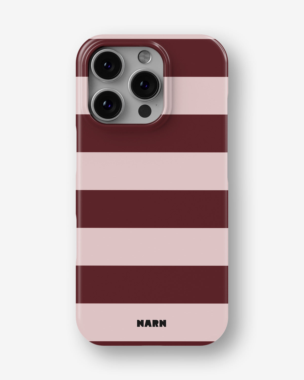 iPhone 16 Pro Slim Case - Cranberry Stripe - View 1