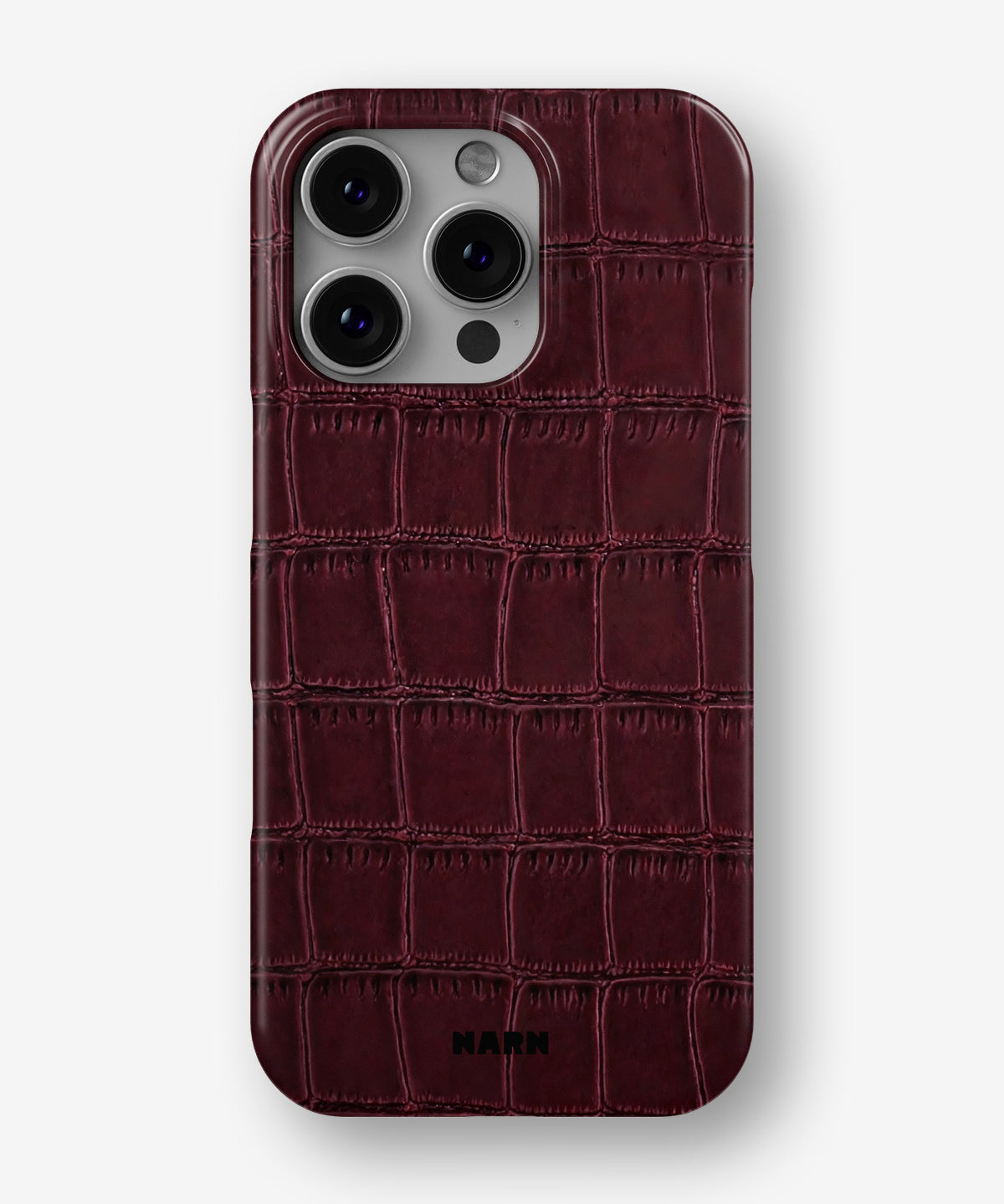 iPhone 16 Pro Slim Case - Rouge Croc - View 1