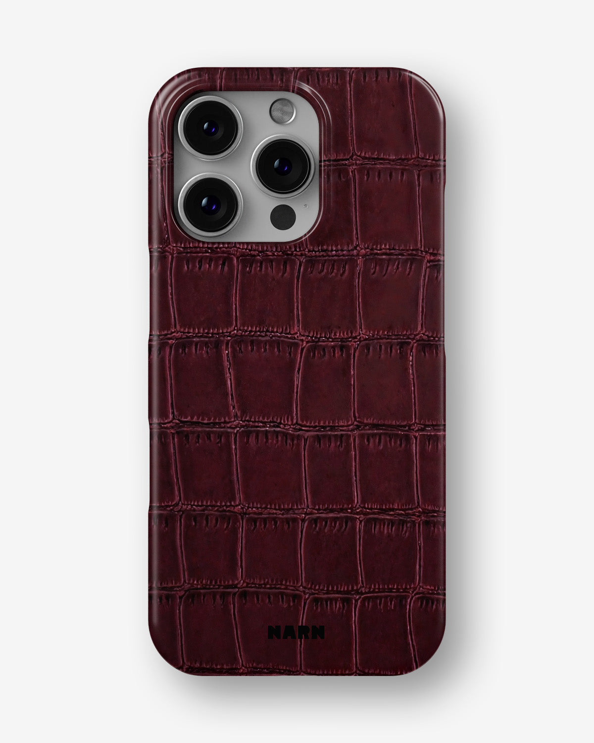 iPhone 16 Pro Slim Case - Rouge Croc - View 1