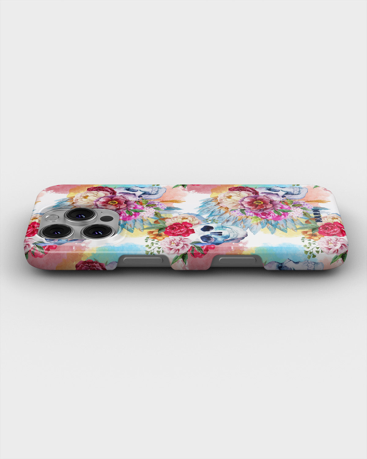 iPhone 16 Pro Slim Case - Flowered Skulls - View 3