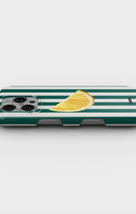 iPhone 16 Pro Slim Case - Lemon Stripes - View 3