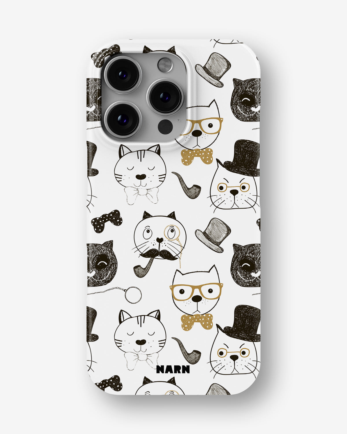 iPhone 16 Pro Max Slim Case - Cartoon Cats - View 1