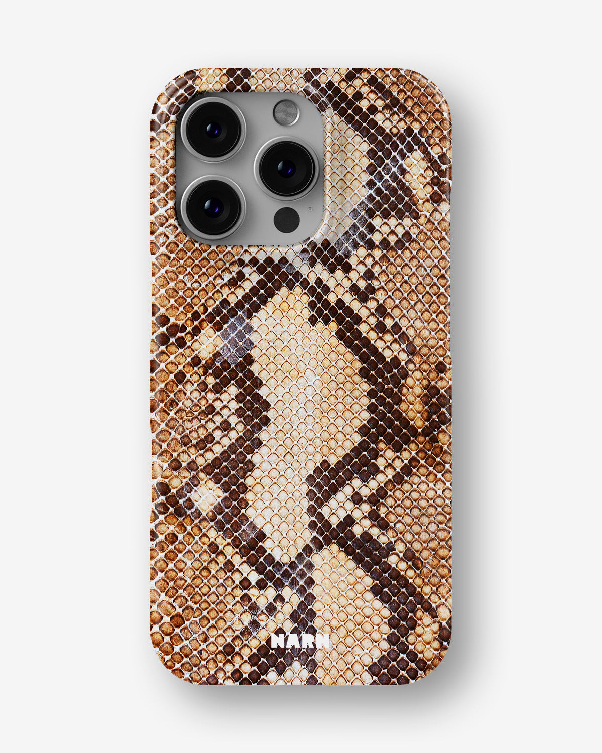 iPhone 16 Pro Max Slim Case - Brown Snakeskin - View 1