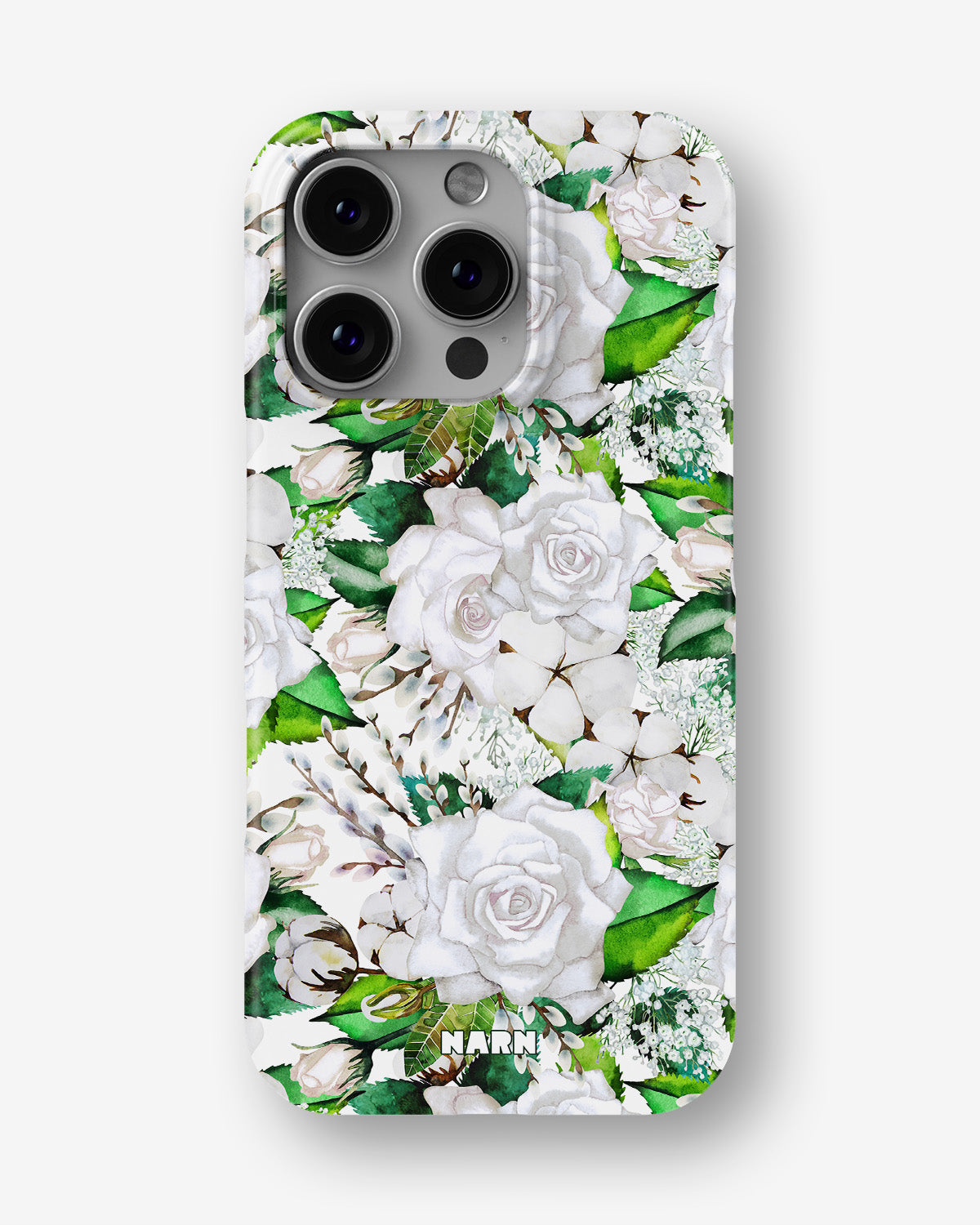 iPhone 16 Pro Max Slim Case - White Bloom - View 1