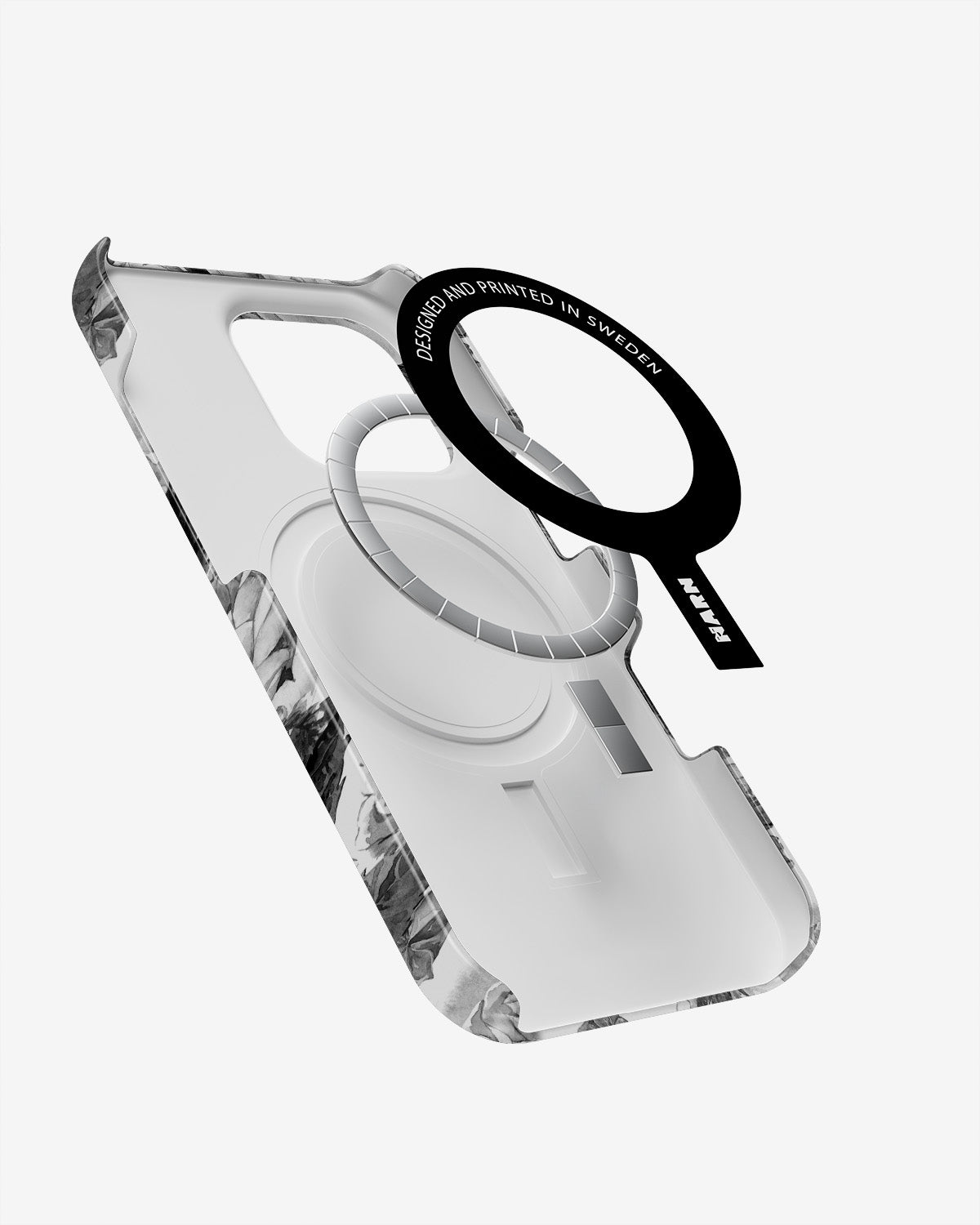 iPhone 16 Pro Max Slim Case - Black & White Bloom - View 2