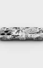iPhone 16 Pro Max Slim Case - Black & White Bloom - View 3
