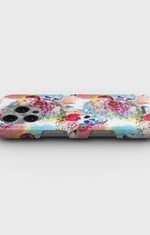 iPhone 16 Pro Max Slim Case - Flowered Skulls - View 3