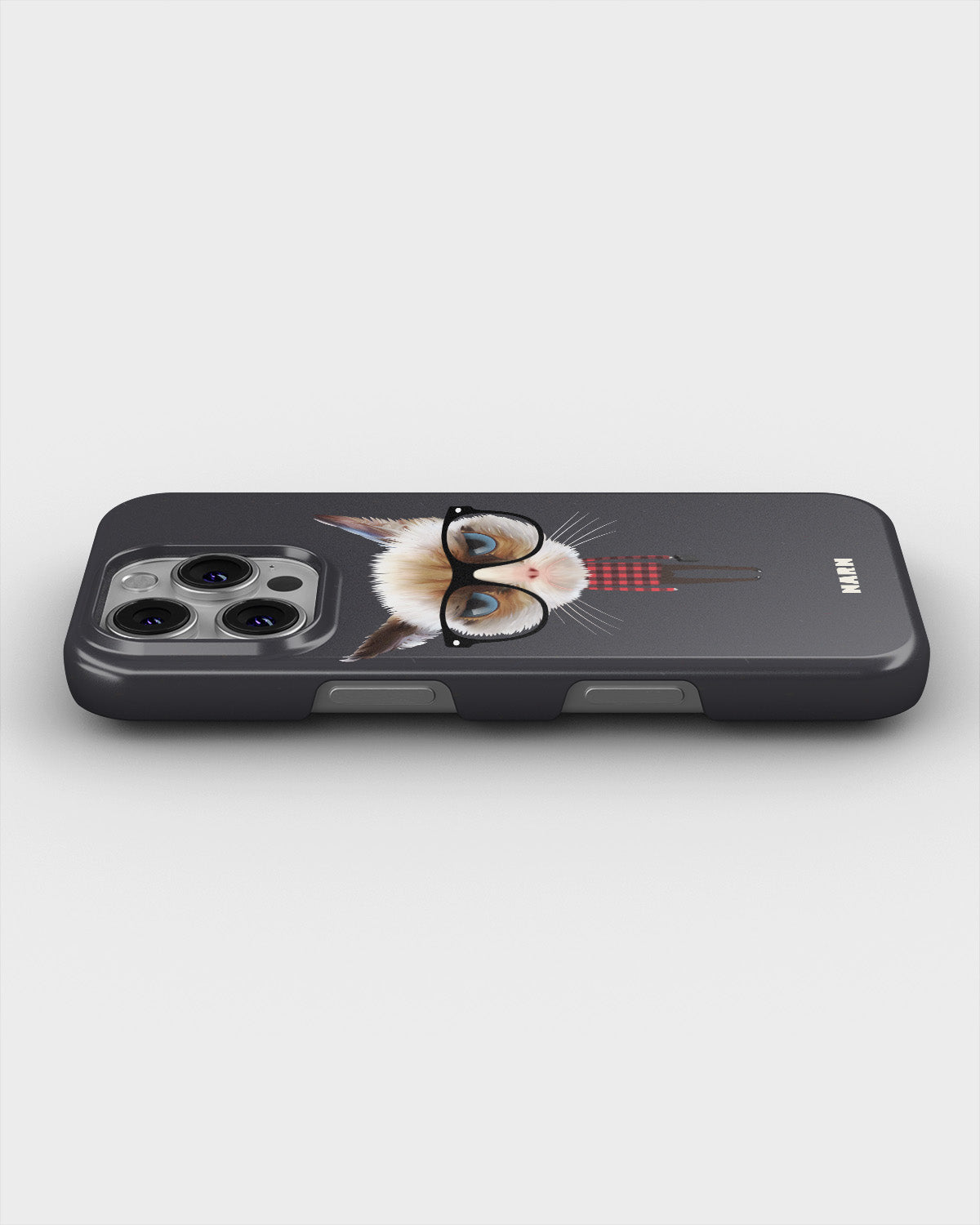 iPhone 16 Pro Max Slim Case - Hipster Cat - View 3