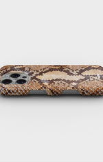 iPhone 16 Pro Max Slim Case - Brown Snakeskin - View 3