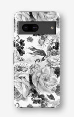 Google Pixel 8 Tough Case – Black & White Bloom - View 1