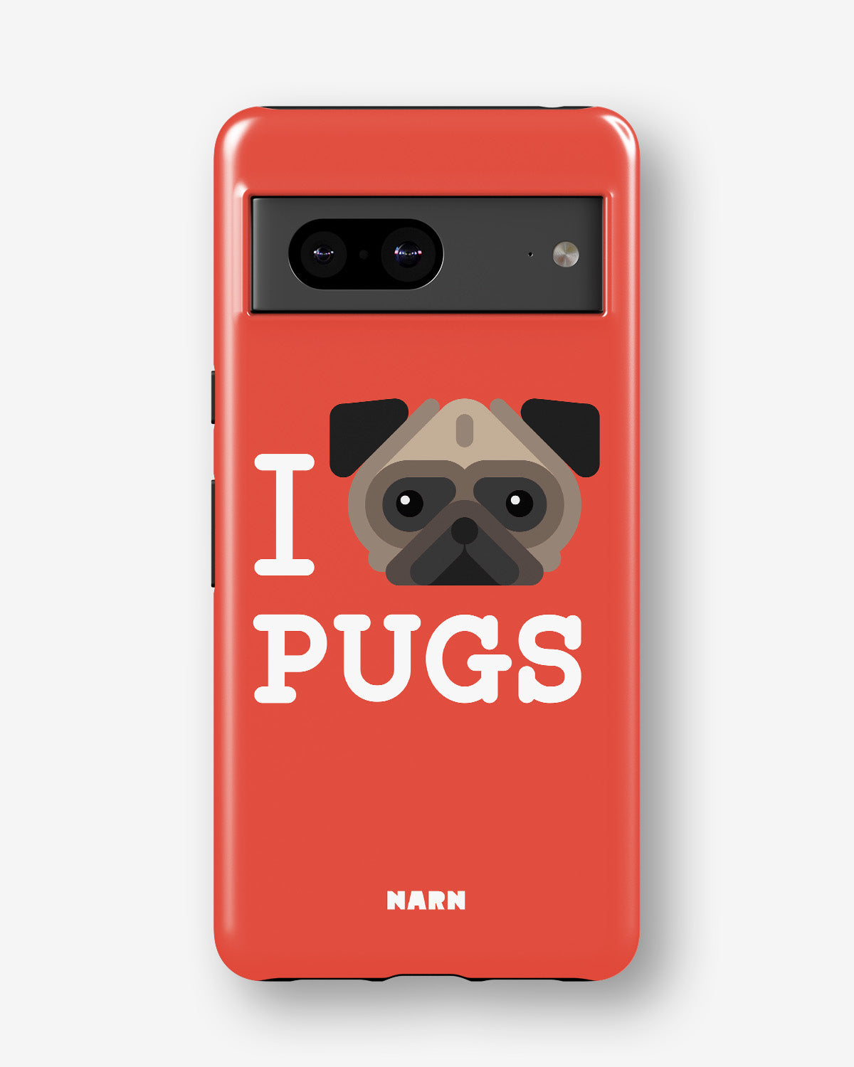 Google Pixel 8 Tough Case – I Love Pugs - View 1