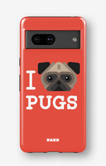 Google Pixel 8 Tough Case – I Love Pugs - View 1