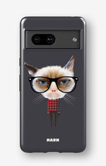Google Pixel 8 Tough Case – Hipster Cat - View 1