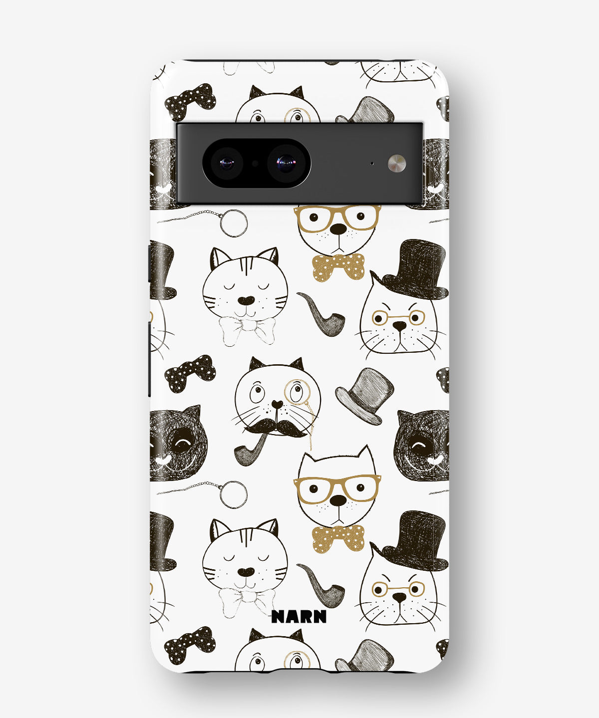 Google Pixel 8 Tough Case – Cartoon Cats - View 1