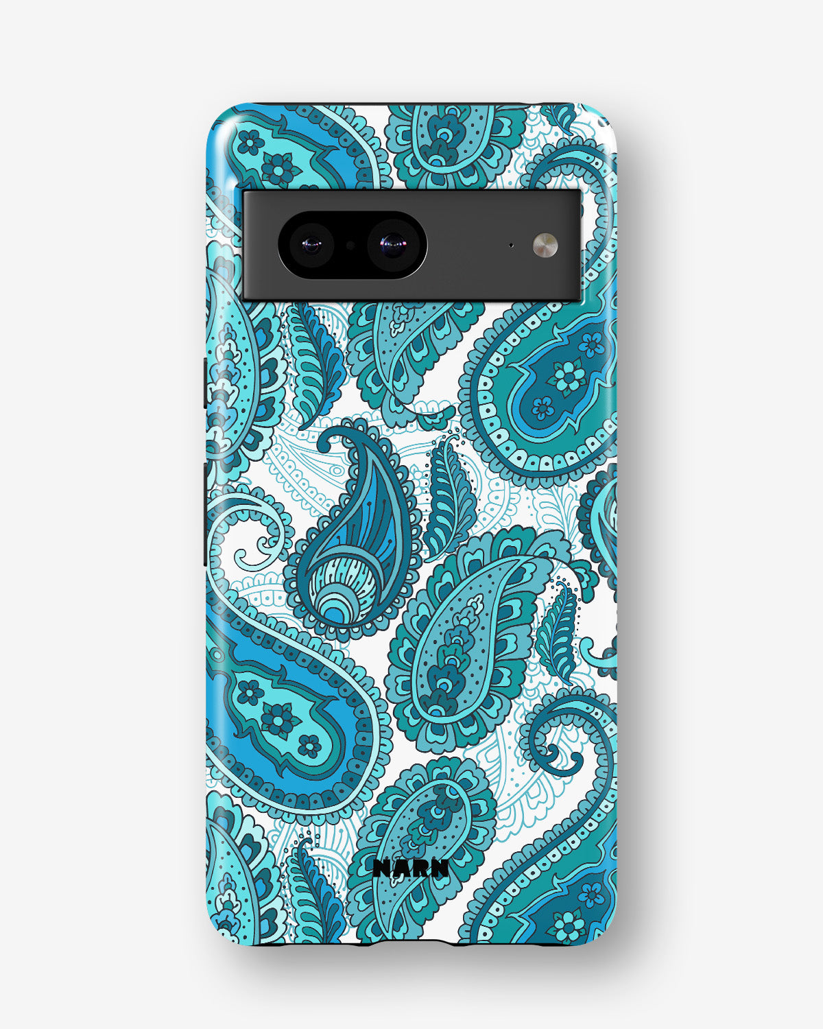 Google Pixel 8 Tough Case – Turquoise Paisley - View 1