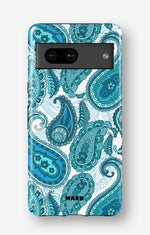 Google Pixel 8 Tough Case – Turquoise Paisley - View 1