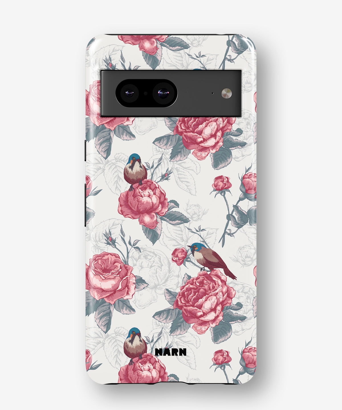 Google Pixel 8 Tough Case – Birds Among Roses - View 1