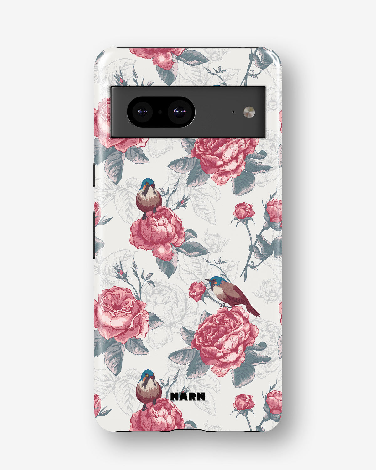 Google Pixel 8 Tough Case – Birds Among Roses - View 1