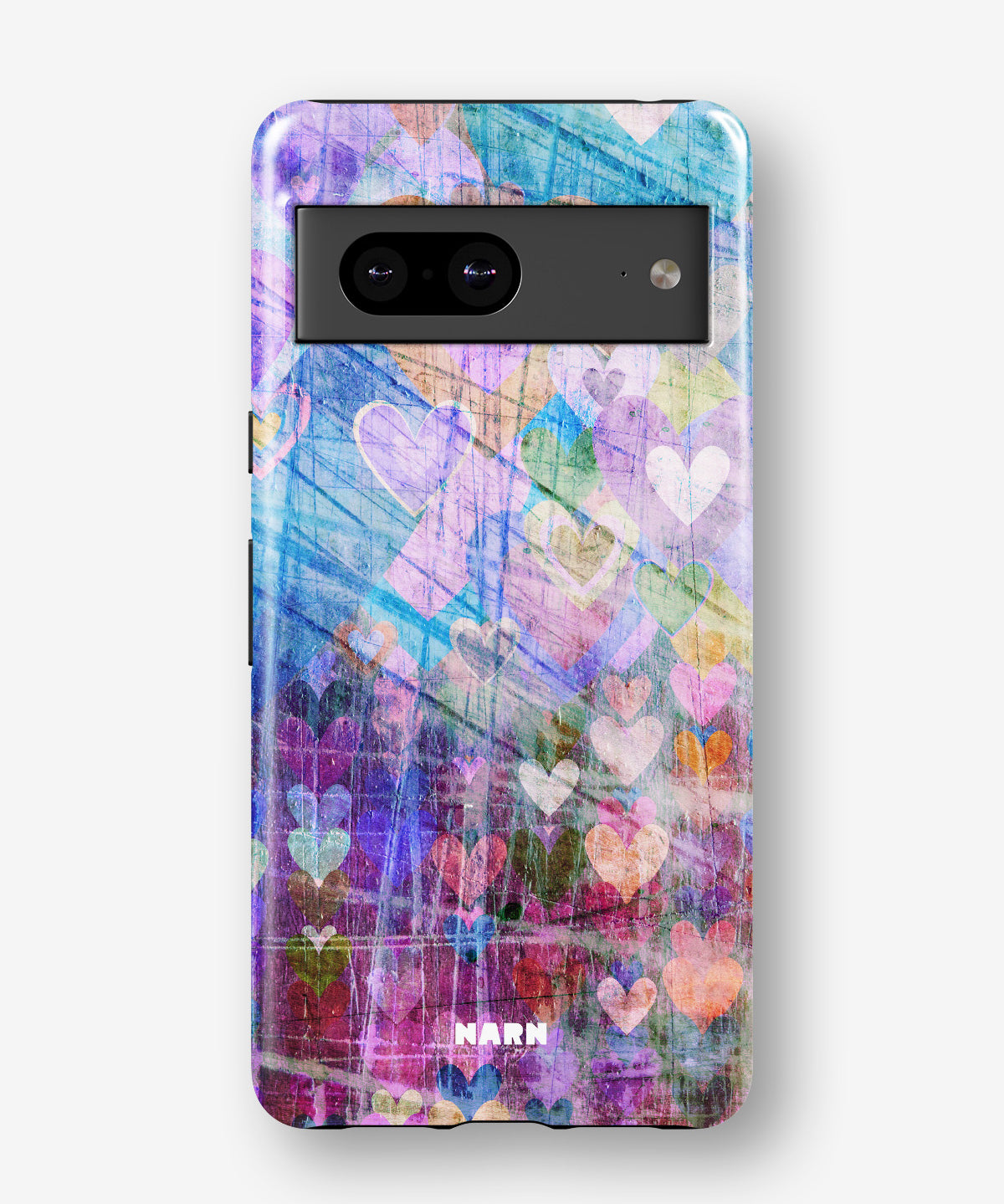 Google Pixel 8 Tough Case – Purple Hearts - View 1