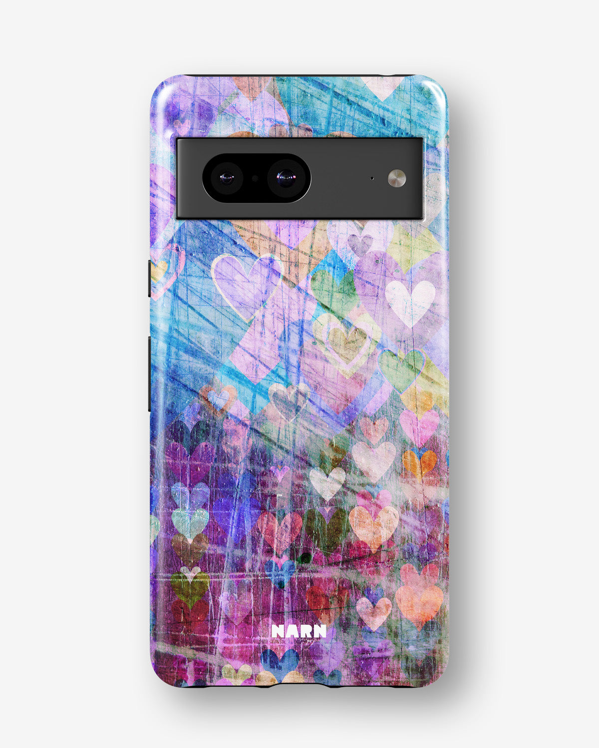 Google Pixel 8 Tough Case – Purple Hearts - View 1