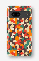 Google Pixel 8 Tough Case – Retro Geometric - View 1