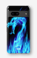 Google Pixel 8 Tough Case – Blue Flames Dragon - View 1
