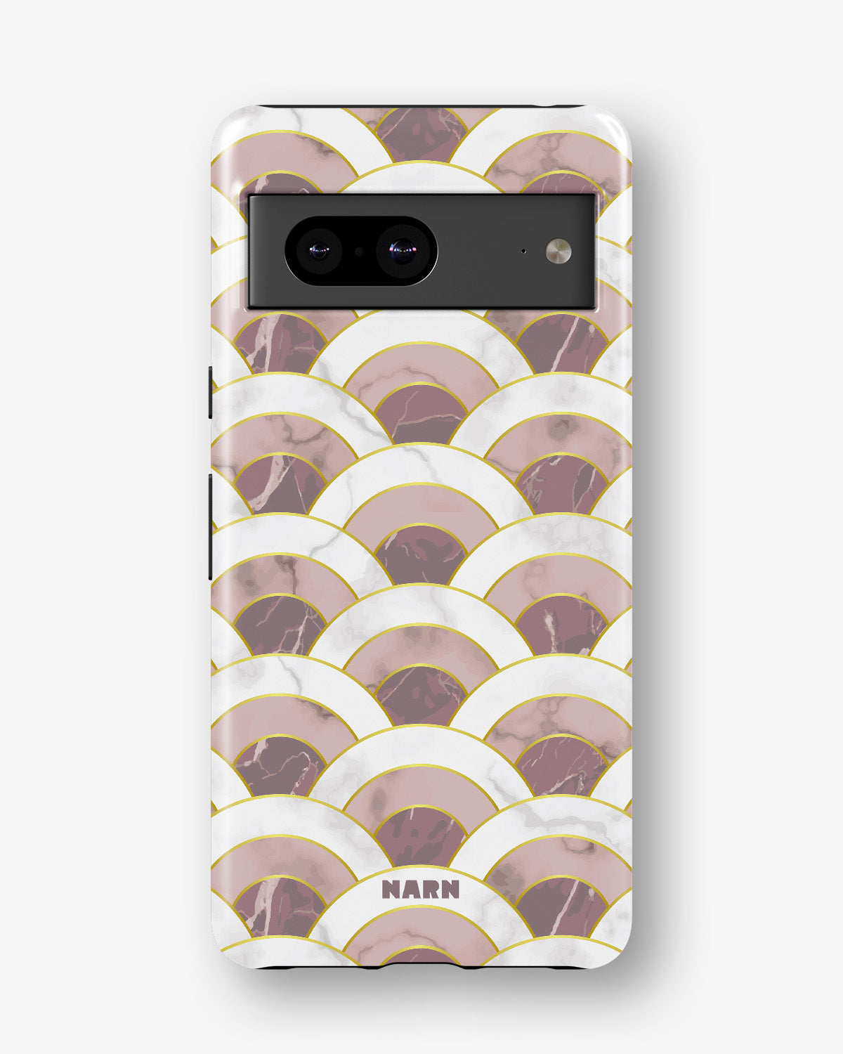 Google Pixel 8 Tough Case – Pink Marble Waves - View 1