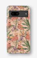 Google Pixel 8 Tough Case – Flamingos & Flowers - View 1