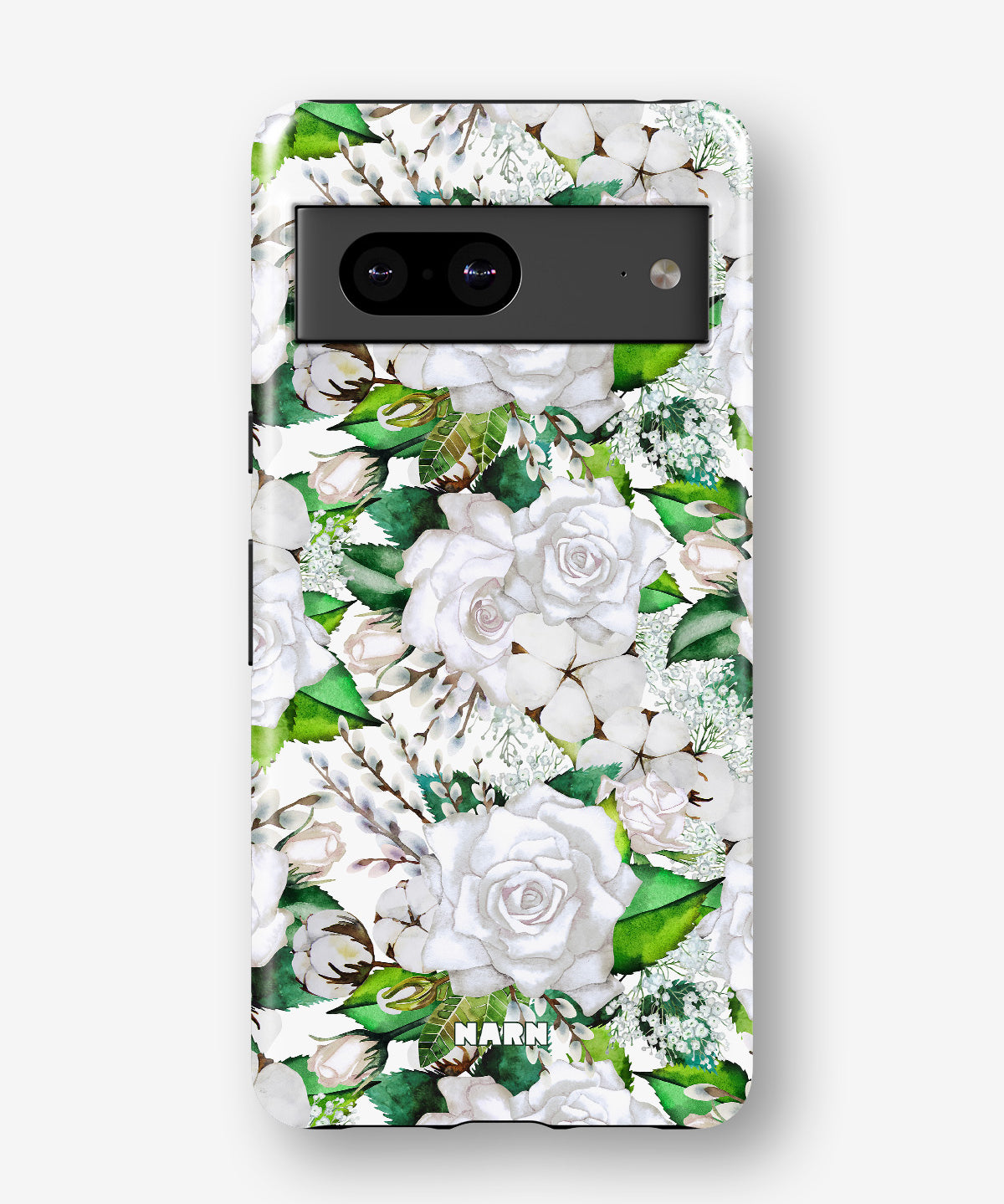 Google Pixel 8 Tough Case – White Bloom - View 1
