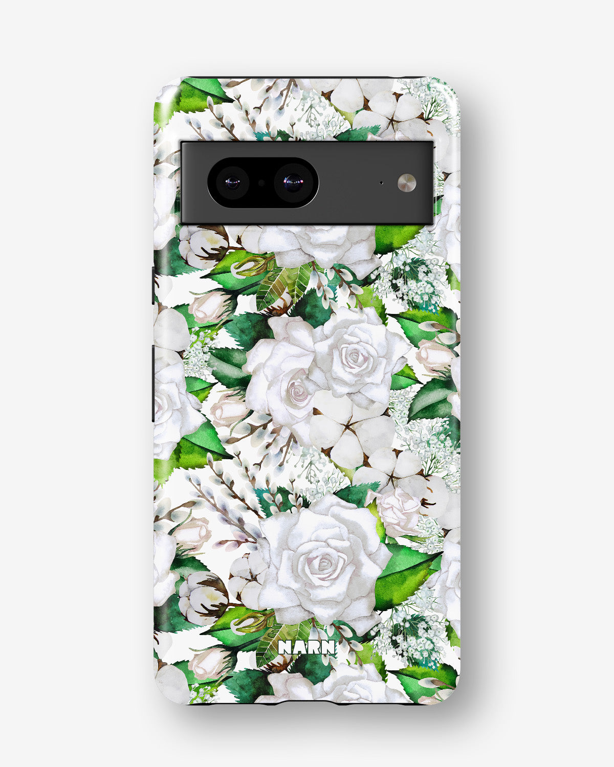 Google Pixel 8 Tough Case – White Bloom - View 1