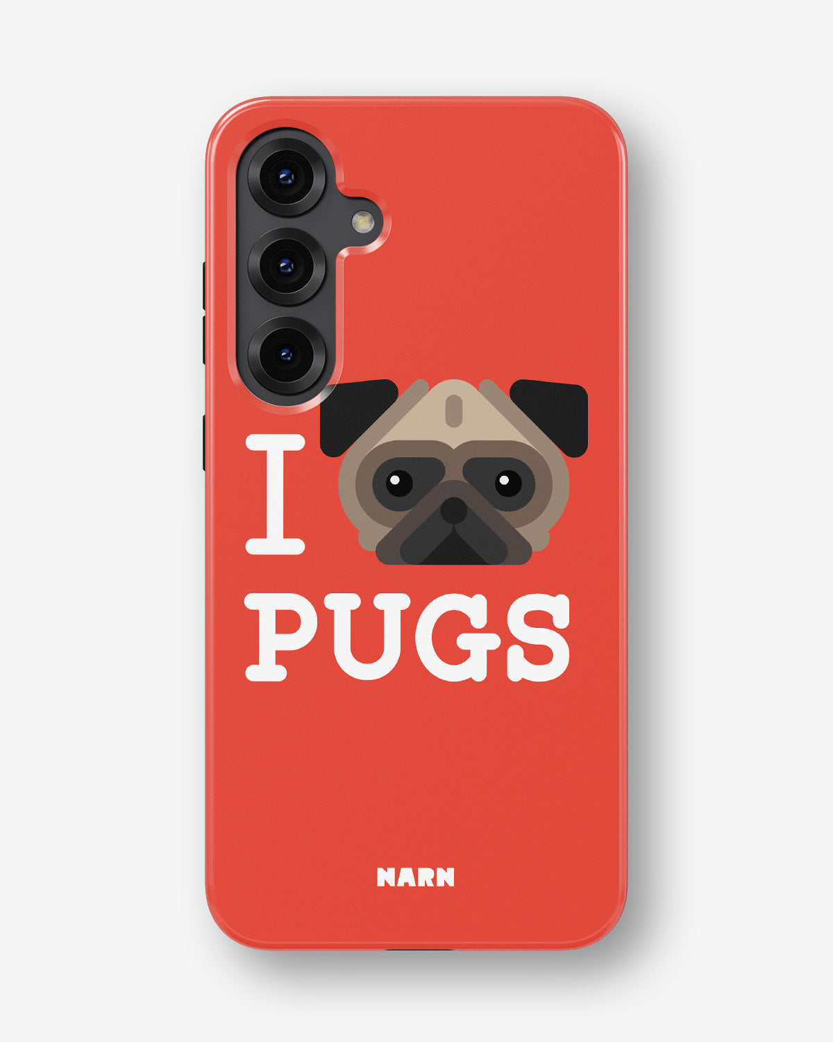 Samsung Galaxy S23 FE Tough Case – I Love Pugs - View 1