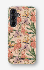 Samsung Galaxy S23 FE Tough Case – Flamingos & Flowers - View 1