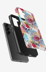 Samsung Galaxy S23 FE Tough Case – Flowered Skulls - View 2