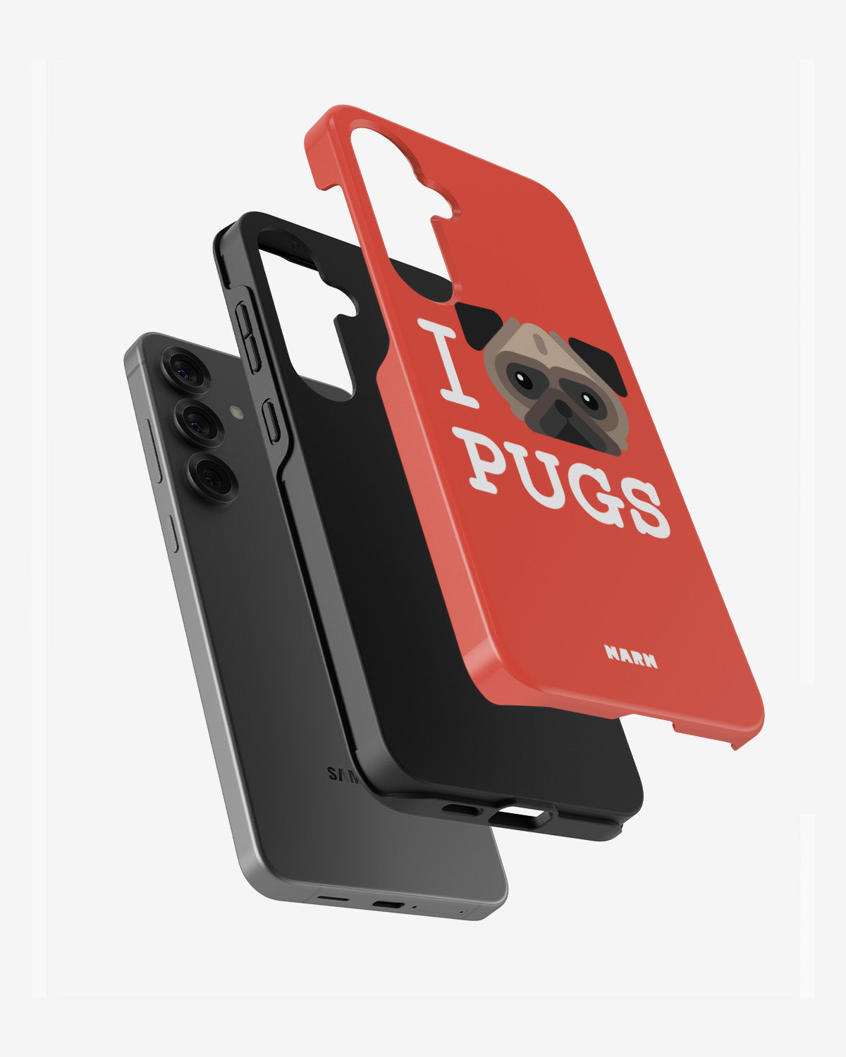 Samsung Galaxy S23 FE Tough Case – I Love Pugs - View 2