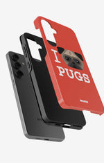 Samsung Galaxy S23 FE Tough Case – I Love Pugs - View 2