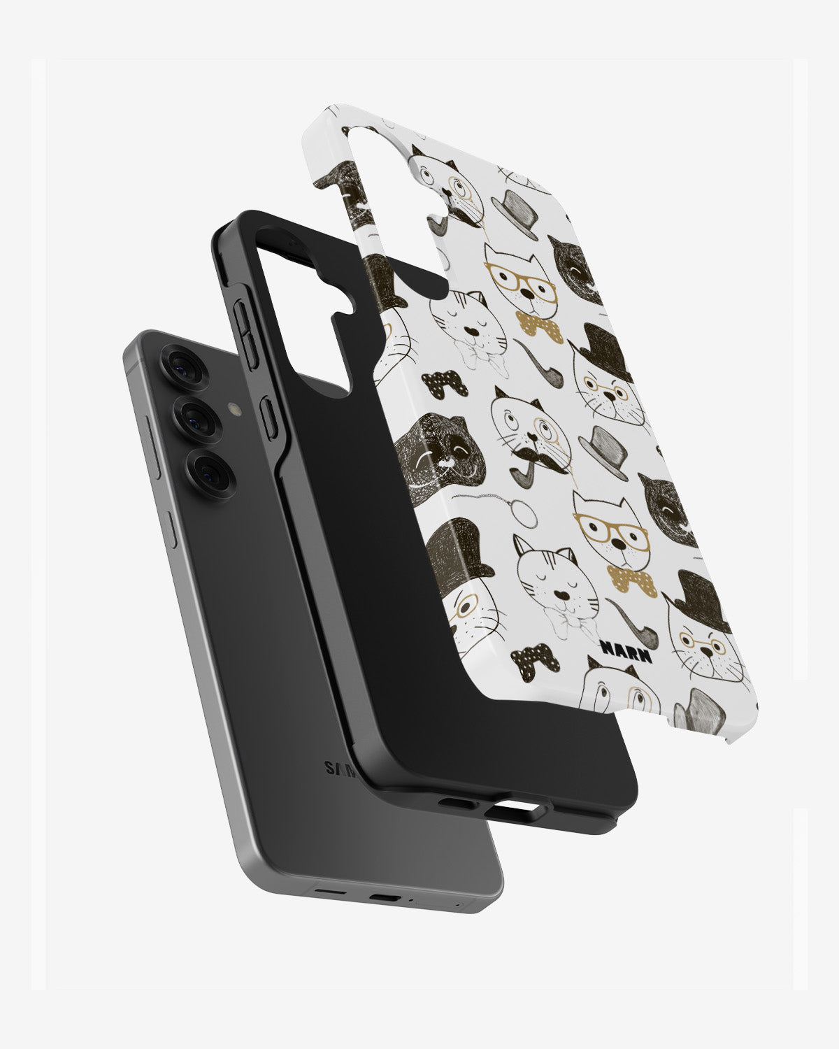 Samsung Galaxy S23 FE Tough Case – Cartoon Cats - View 2