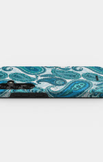 Samsung Galaxy S23 FE Tough Case – Turquoise Paisley - View 3