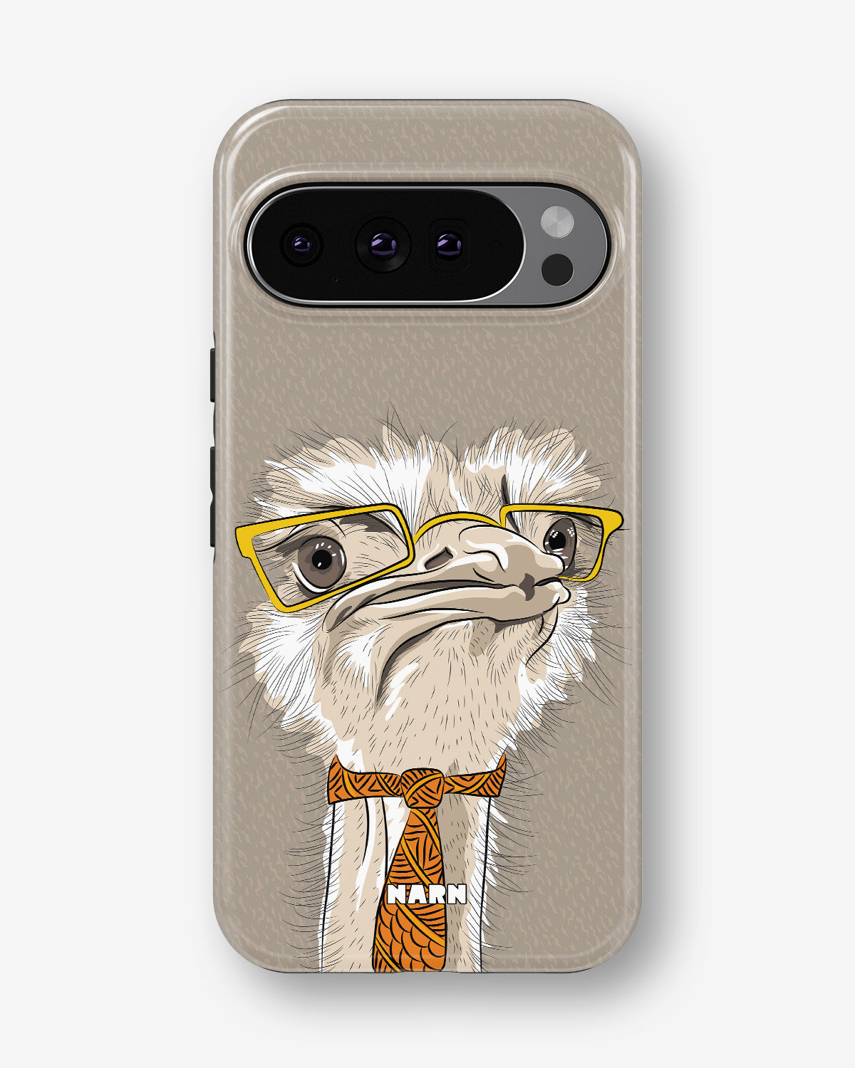Google Pixel 11 Pro Tough Case – Hipster Ostrich - View 1