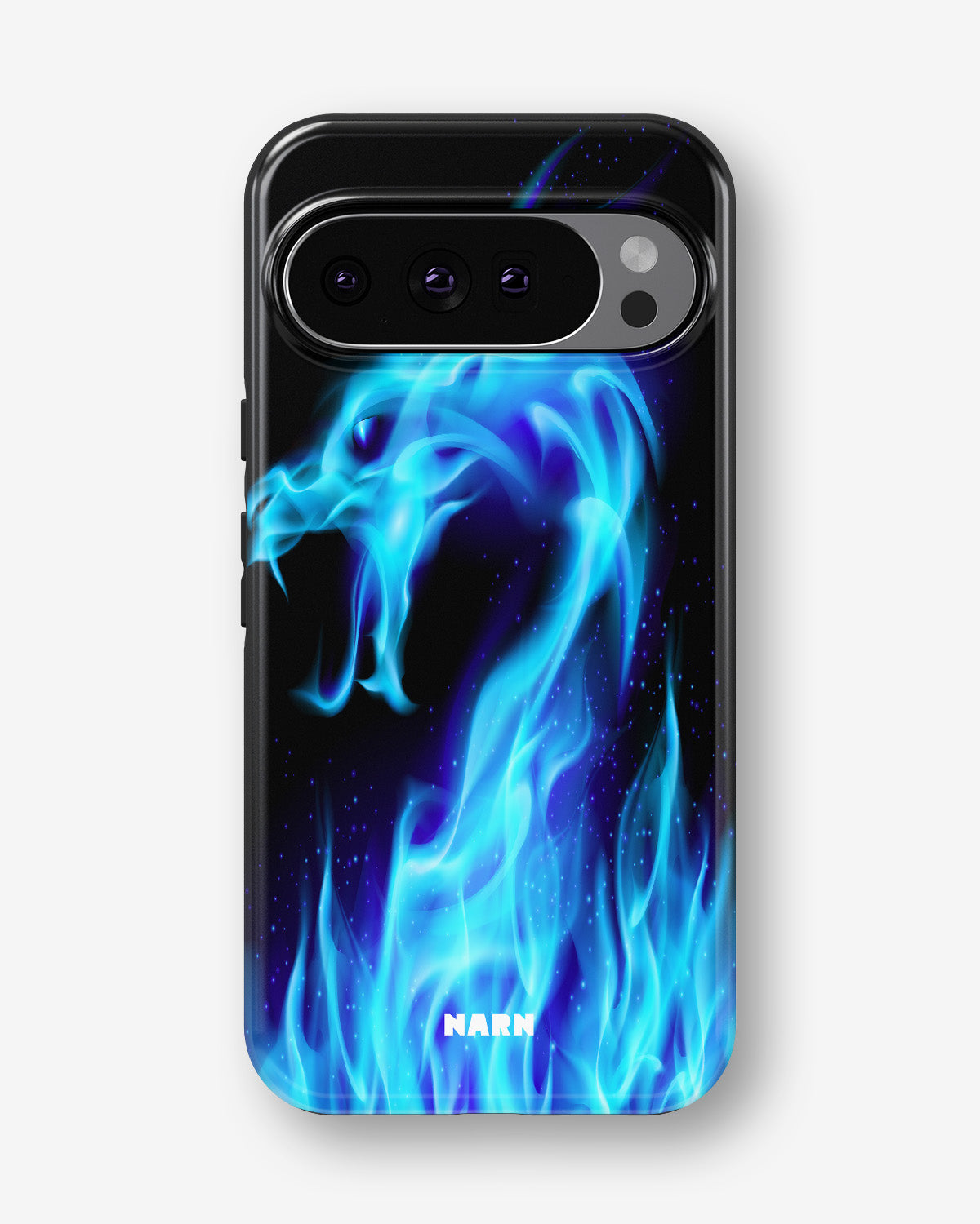 Google Pixel 11 Pro Tough Case – Blue Flames Dragon - View 1